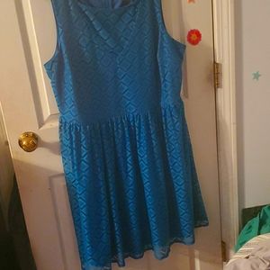Aqua lace Dress